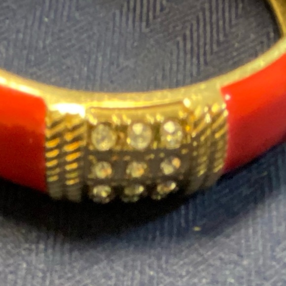 Carnation Pink and Gold with Gemstones Bracelet - Picture 3 of 7